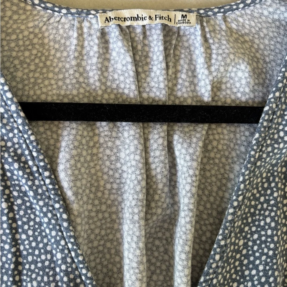 Abercrombie And Fitch Womens Medium Blue White Summer Dress With Pockets - Picture 4 of 12